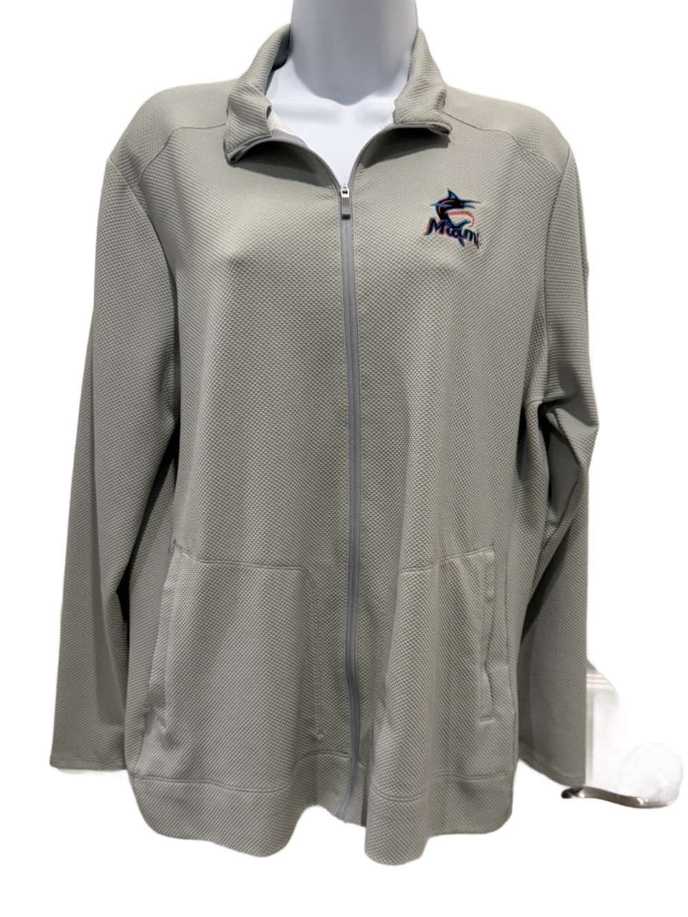 Nike Dri Fit miami Light Gray Full-Zip Utility Jacket, XL